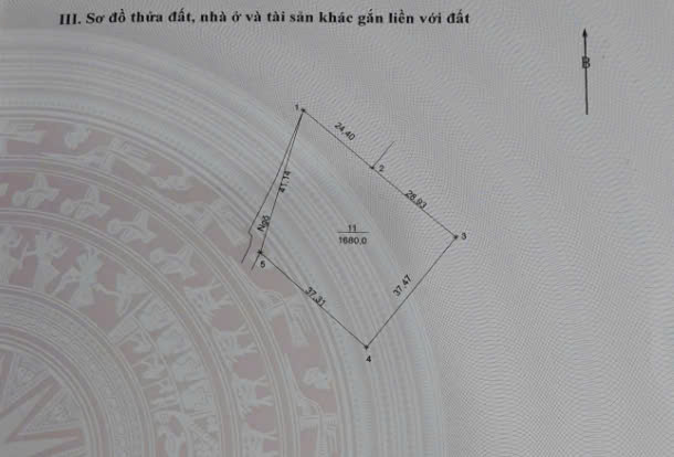 lô 1680m2 xã Vân Hòa, Gần TL84