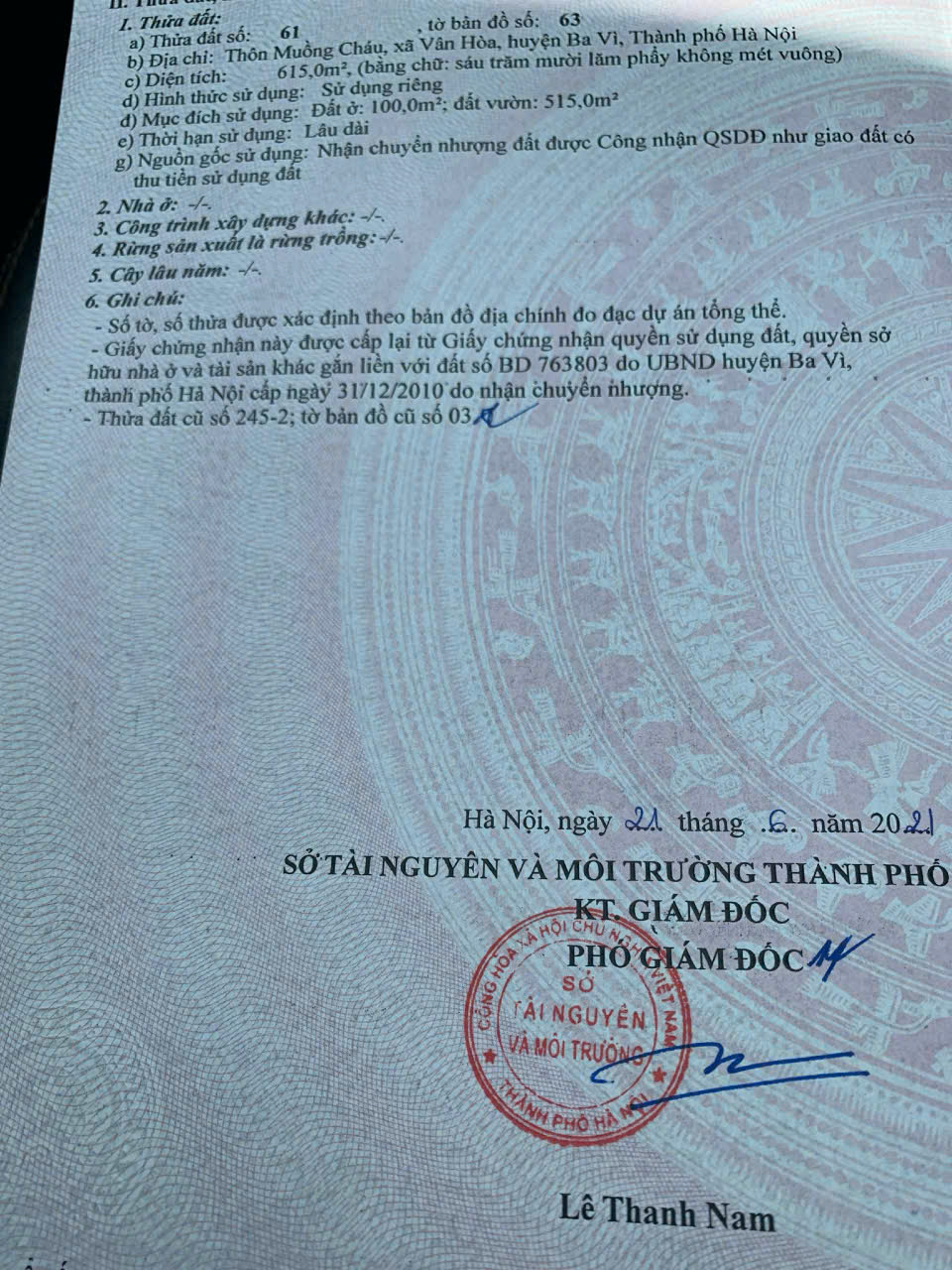 lô đất mặt đường nhựa 2388m2 gần paragon resort giá chỉ 6 triệu/m2