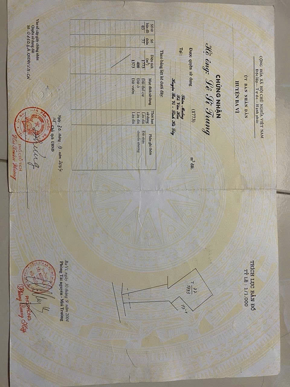 lô đất mặt đường nhựa 2388m2 gần paragon resort giá chỉ 6 triệu/m2