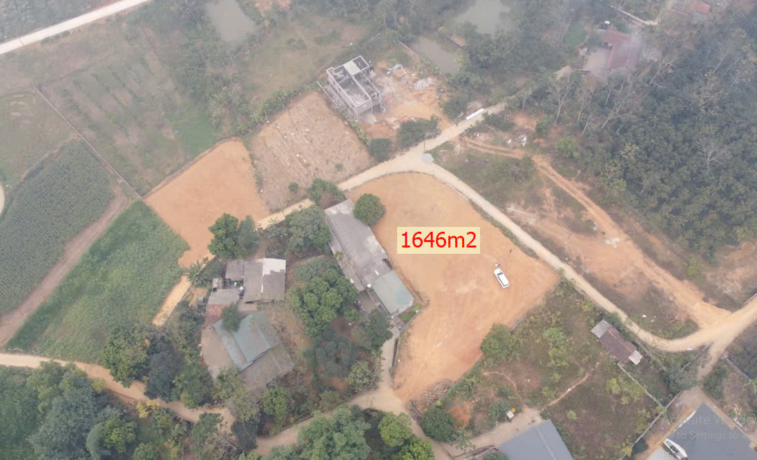 lô 1646m2 thôn Bài, Yên Bài, bám 3 mặt đường, dễ phân lô