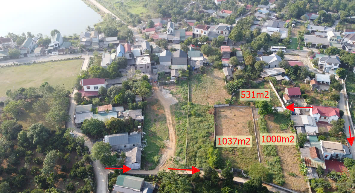 bán 3 lô đất gần Hồ diện tích 1000m2 tại xã Vân Hòa