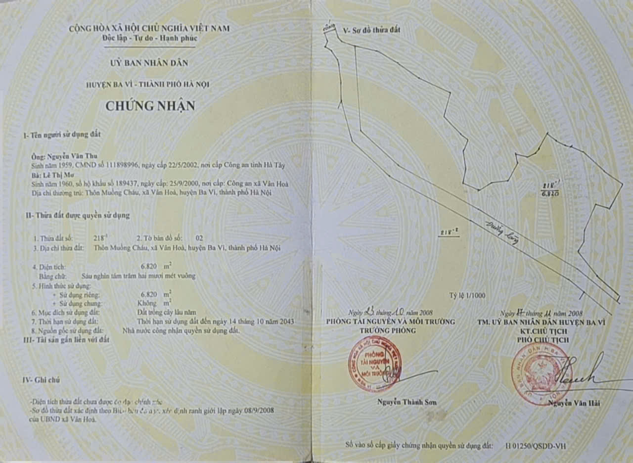 lô đất cây lâu năm sẵn sổ, gần khu du lịch Khoang Xanh