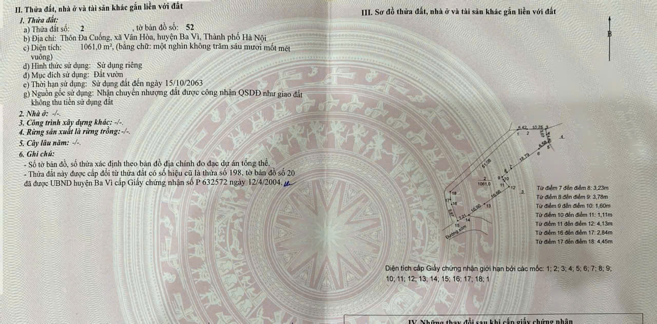 lô đất 3152m2 bám đồng view rất đẹp