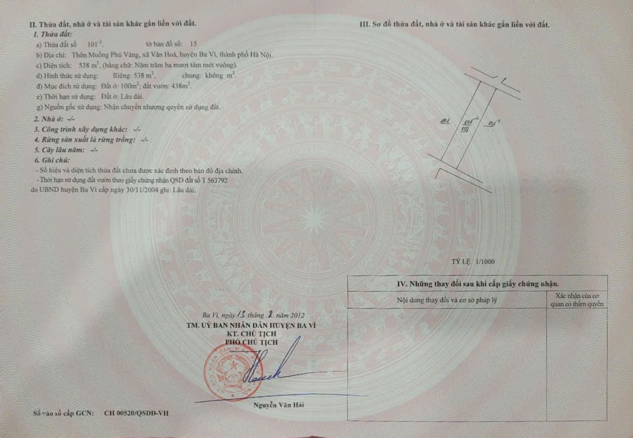 bán 3 lô liền nhau diện tích nhỉnh 2054m2 có bán lẻ, sẵn sổ riêng