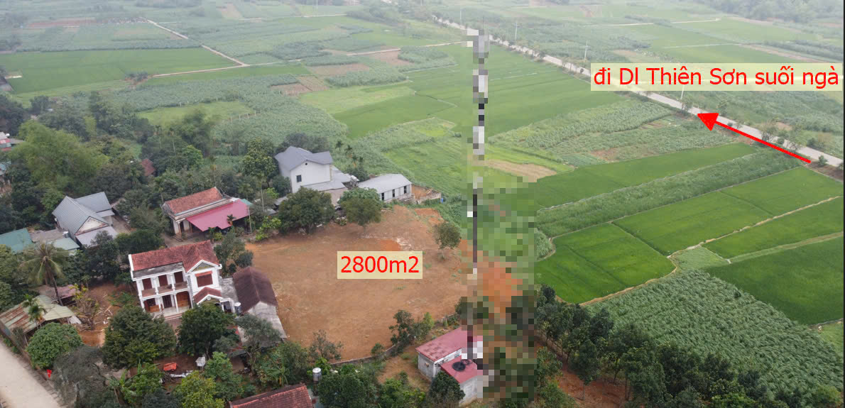 2800m2 bám đồng gần trung tâm xã thôn Đa Cuống