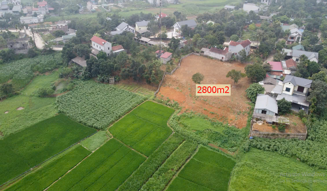 2800m2 bám đồng gần trung tâm xã thôn Đa Cuống