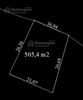 lô đất 505m2 nở hậu mặt tiền rộng 17m