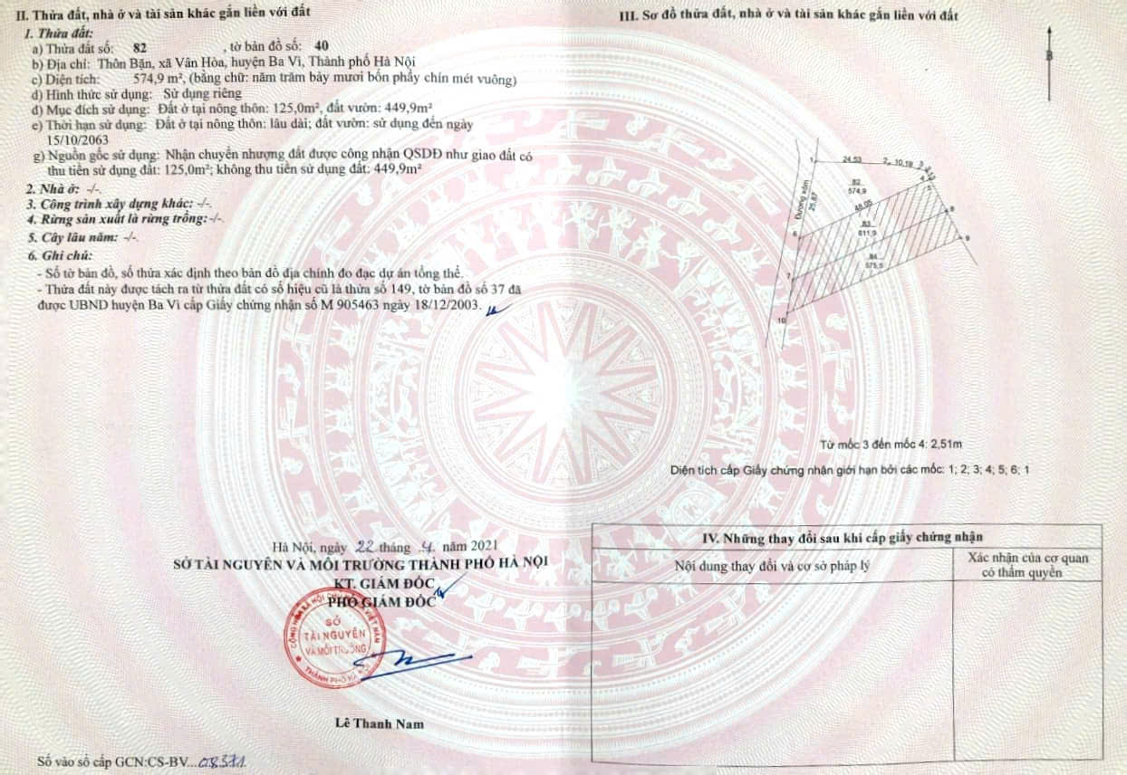 574m2 ngõ thông, gần DT87 giá 3,5 tỷ