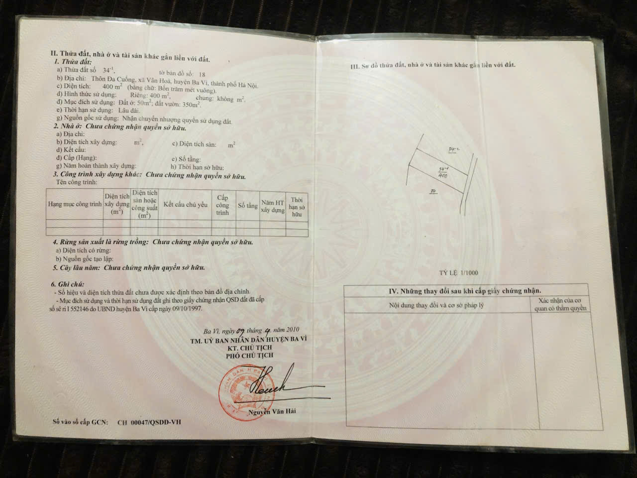 400m2 có sẵn nhà, vị trí trung tâm xã, đường thuận tiện